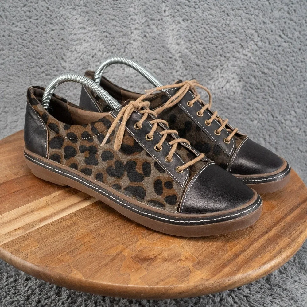 Women's L'Artiste Libbi Leopard Lace Up Sneakers Size EU42/US 10.5-11